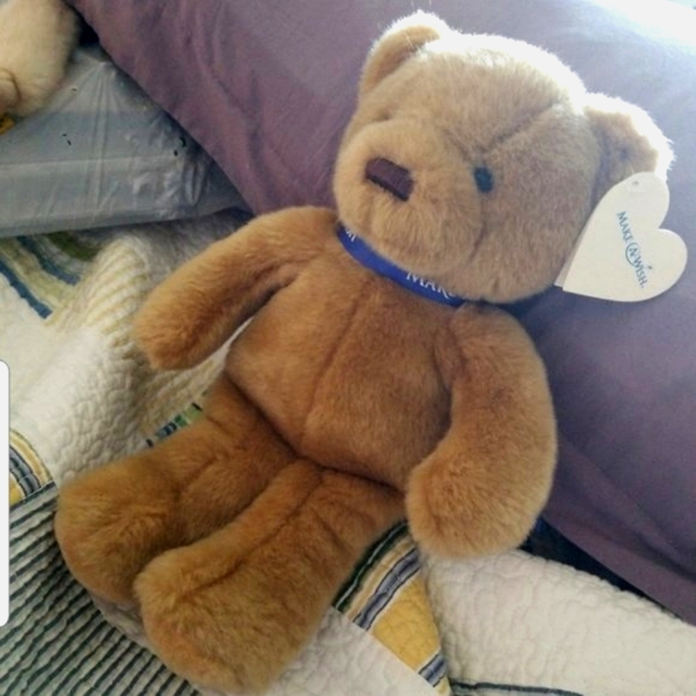14" NWT MakeAWish Vintage soft teddy Mary Meyer Plush (Last Photo)